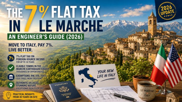 The 7% Flat Tax in Le Marche: An Engineer’s Guide (2026)