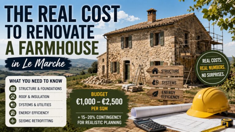 The Real Cost to Renovate a Farmhouse in Le Marche