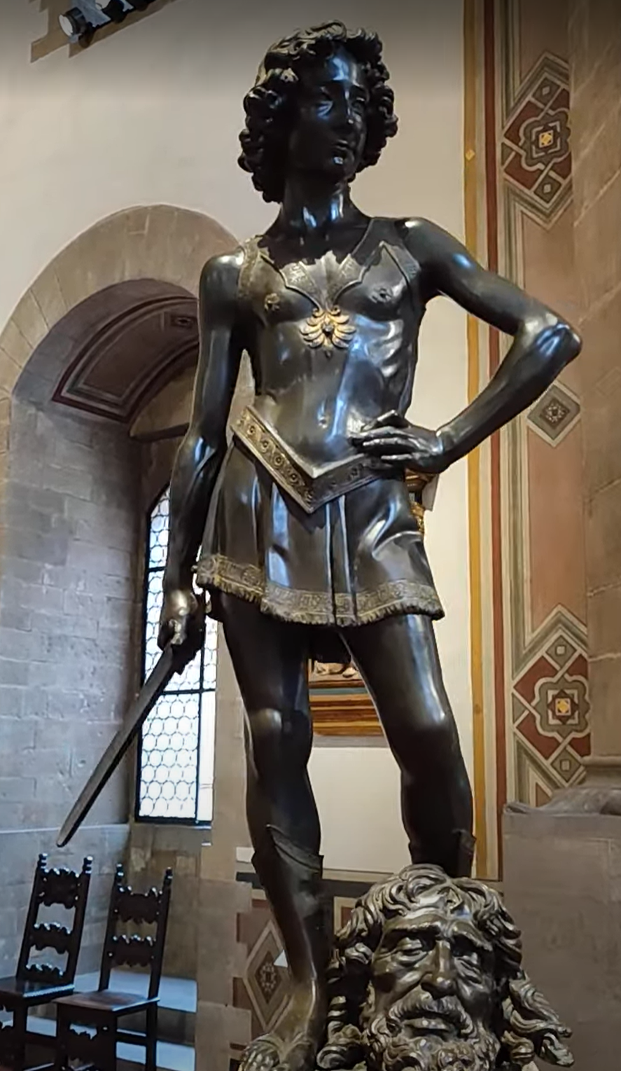 Andrea del Verrocchio's bronze David, cast around 1473 for the Medici family